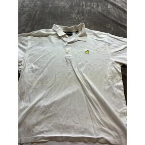 Masters Collection Shirt Polo Mens XL White Purple Striped Cotton Golf Augusta‎
